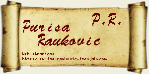 Puriša Rauković vizit kartica